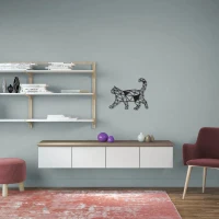 Homemania Decorazione Da Parete Cat L46xP0,15xA37 cm(m-2)