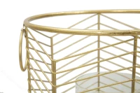 Porta Candela Glam Ring Coppia Cm Ø 23.5X25-19X24(m-6)