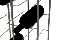 Porta Bottiglie Rack Rett. (10 Posti) Cm 28X23X67(m-10)