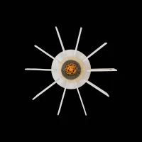 Homemania Lampada A Parete Radius W15xD20xH26 cm Bianco(m-3)