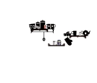 Sticker Da Muro Kitchen Con Mensole Cm 120X60(m-3)