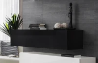 Homemania Modulo Parete Soggiorno Blox Sw23 Nero W140xD32xH35 cm(m-1)