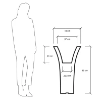 Farmet New Patio Vaso Quadrato Cm85 H. Bianco Perla Illuminato 48x48x85(m-3)