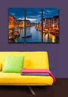 Homemania Quadro Da Parete 3 Pannelli Venezia Canvas Art Multicolore W69xD2xH50 cm(m-1)