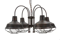 Lampadario Bronks 4 Luci Cm  80X80X40 (Catena Cm 80)(m-3)