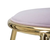 Sgabello Glam Emily Rosa Cm Ø 45X45 (Misura Gambe Cm 45)(m-7)