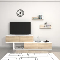 Homemania Mobile TV Antipodi Bianco, Sonoma(m-1)