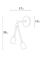 Homemania Lampada A Parete Duos W17xD17xH35 cm Satine(m-4)