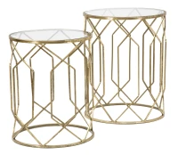 Tavolini Tunisi Coppia Cm Ø 42X53-38X47(m-1)