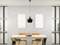 Homemania Lampada A Sospensione Metal Black W23xD23xH126 cm Nero, Oro(m-2)