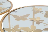 Tavolinetti Glam Butterfly Coppia Cm Ø 43X60-38X55(m-4)
