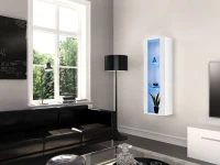 Homemania Armadio Tallinn Bianco Opaco, Bianco Lucido PVC W30xD29xH126 cm(m-1)