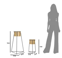 Vasi Coppia Glax Cm Ø 43X36X70-27X23X45 (m-3)