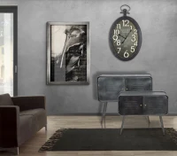 Mobiletto Iron School Coppia Cm  88X38X78 - Cm 70.5X30X58.5(m-10)