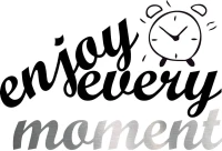 Homemania Sticker Frasi Vinile Argento, Nero W58xD0,1xH38 cm(m-1)