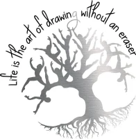 Homemania Sticker Frasi Vinile Argento, Nero W60xD0,1xH60 cm(m-1)