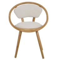 Sedia Bamboo con Imbottitura In Lino Globe Cm 58X54X75(m-3)