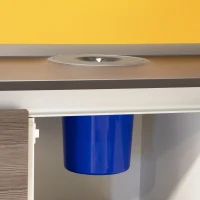 Emuca Pattumiera da incasso Recycle per piano cucina, 8 litri, Acciaio inossidabile(m-4)