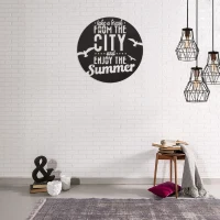 Homemania Decorazione Da Parete Acciaio Frasi Nero W50xD0,15xH50 cm(m-1)