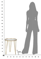 Tavolinetto Da Caffe' Glam Gold/Mirror Cm Ø 40X49(m-8)