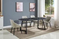 Homemania Tavolo Tribus W180xD90xH76 cm Bianco, Nero(m-4)