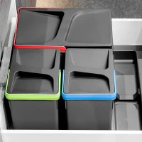 Emuca Set di contenitori con base Recycle per cassetto di modulo 600 mm 15L, 7L, 7L(m-2)
