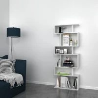 Homemania Libreria Tablero W60xD20xH156,6 cm Bianco(m-1)