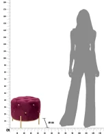 Puff Diamond Glam Bordeaux Cm Ø 45X40(m-9)