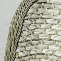 Outsunny 6 Pieces Patio PE Rattan Dining Sofa Set, Outdoor Wicker Sectional Conversation Aluminum Frame Furniture Set w/ Thick Padded Cushion & Liftable Coffee Table, Grey(m-9)