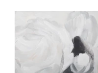 Dipinto Su Tela White Flower -A- Cm 90X3,7X90(m-5)