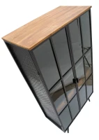 Mobile Iron School Porta Bottiglie Cm 81X42X162,5(m-6)