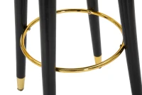 Sgabello Bar Paris Grigio/Gold Cm Ø 35X74(m-6)