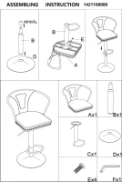 Sgabello Imbottito Detroit Cm 51X48X86-108(m-17)