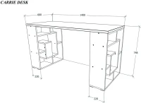 Homemania Libreria Carrie Bianco W125xD22xH129 cm(m-2)