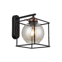 Lampada a Parete Arne Nero e Rame L25xP25xA23 cm(m-1)