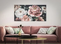 Dipinto Su Tela Red Flowy -B- Cm 120X3,7X60(m-2)