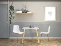 Homemania Set di 2 Sedie Polaris Bianco, Legno(m-4)