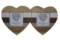 Cornice Da Muro 2 Cuori Lignes Cm 36.5X0.9X19 (Misura Interna 10X10)(m-1)