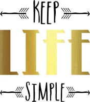 Homemania Sticker Frasi Vinile Oro, Nero W50xD0,1xH57 cm(m-1)