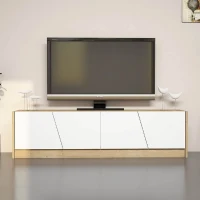 Homemania Mobile TV Gold W150xD30xH40 cm Rovere, Bianco(m-2)