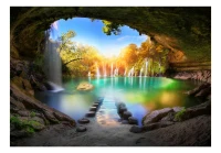 Fotomurale adesivo - Turquoise Lake, 392x280(m-1)