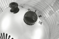 Kooper Ventilatore Cromato 40 Piantana H 130 Base Tonda(m-8)