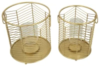 Porta Candela Glam Ring Coppia Cm Ø 23.5X25-19X24(m-2)