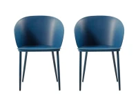 Homemania Set di 2 Sedie Dalis Blu Scuro(m-1)