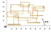 Porta Bottiglie Glam Orizzontale Cm 80X10X50(m-11)