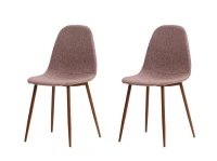 Homemania Set di 2 Sedie Sofie Tortora, Legno Scuro(m-1)
