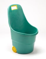 Carriola Tonda Multiuso In Abs Con 2 Ruote E Maniglia Per Una Facile Presa, Capacità 50 Lt, Articolo Impilabile(m-1)