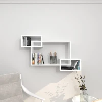 Homemania Mensola Davis W100xD20xH59,2 cm Bianco(m-1)