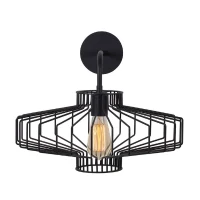 Homemania Lampada A Parete Largy W42xD50xH35 cm Nero(m-1)