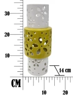 Vaso Porcellana Yellow Ring Ø Cm 14X34 (m-6)